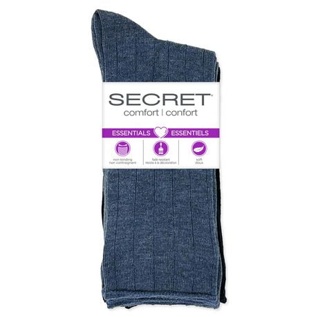 Secret® Ladies 6pk Crew Socks, Fits shoe sizes 6-10