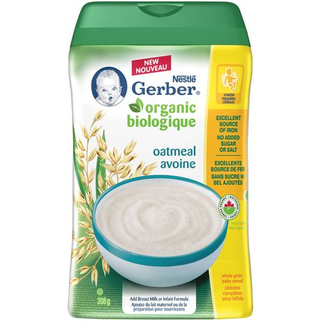 GERBER Organic Baby Cereal Oatmeal | Walmart Canada