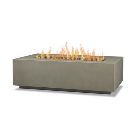 Aegean Large Rectangle Propane Gas Fire, Large Natural Gas Fire Pit