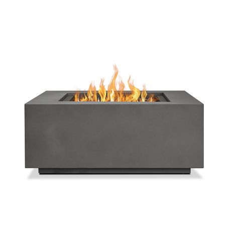 Aegean Square Propane Gas Fire Table In, Rectangular Concrete Fire Pit Natural Gas
