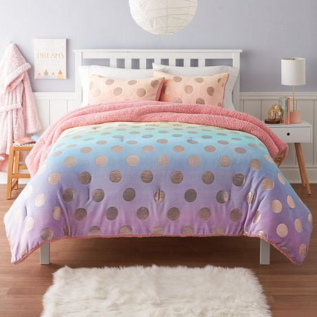 MSK Rain Dot Comforter Set D/Q, Available in Twin and Double Queen