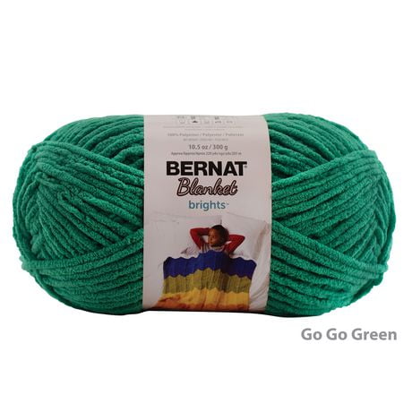 Fil Blanket Brights™ de Bernat®, Polyester #6 Super Bulky, 10.5oz/300g, 220 Yards Fil super extensible en polyester #6