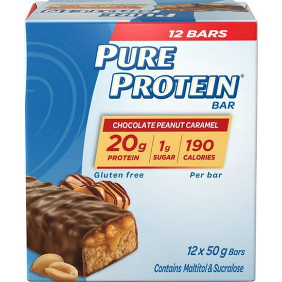 Pure Protein Chocolate Peanut Caramel 12 Pack, 12 x 50G Bars