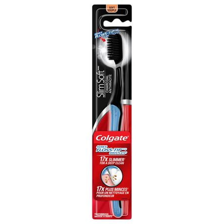 Colgate Slim Soft Charcoal Compact Head Toothbrush, Soft, 1 Count