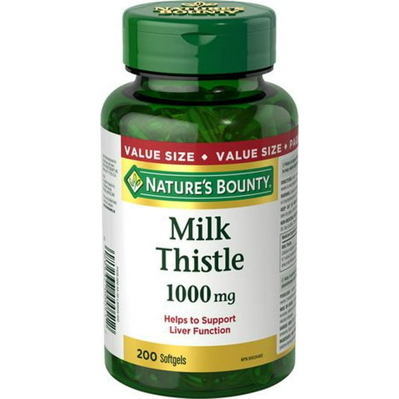 Nature's Bounty Milk Thistle Value Size, 200 Softgels