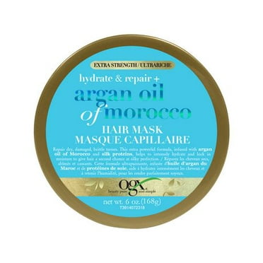 Masque capillaire OGX® Ultrariche Hydrate et répare + huile d’argan du Maroc 172g