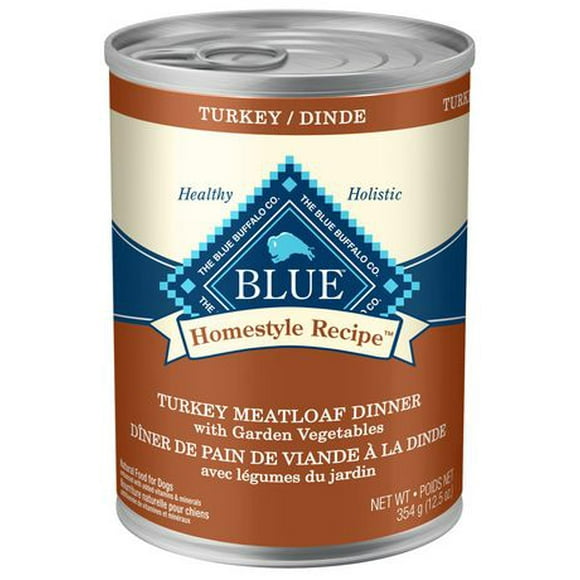 BLUE Homestyle Recipe Turkey Meatloaf Dinner Wet Dog Food, 354g