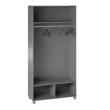 Systembuild Evolution Camberly 36" Wide Mudroom Storage Cabinet, Graphite Gray