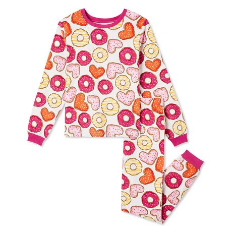 George Girls Flannel Pajamas 2 Piece Set Walmart Canada   6000205409491 