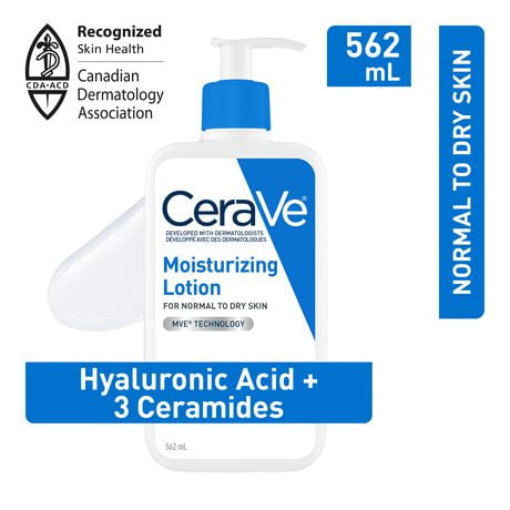 CeraVe Daily Moisturizing Lotion | Body Lotion, Face Moisturizer, and Hand Cream  for Women & Men with Hyaluronic Acid and 3 Ceramides. For Dry Skin & Sensitive Skin | For Normal to Dry Skin,  Fragrance-Free, 562 mL, 562ml