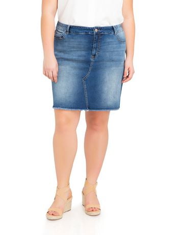 walmart plus size denim skirts at walmart