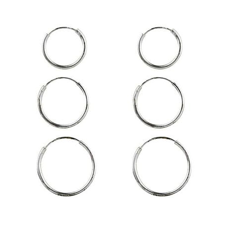 Sterling Silver Earring Trio | Walmart Canada