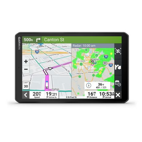 GPS Garmin RV 895 avec écran de 8 po et alertes de trafic - Noir
