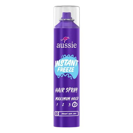 Aussie Instant Freeze Hair Spray for Curly Hair, Straight Hair, and Wavy Hair, 283G