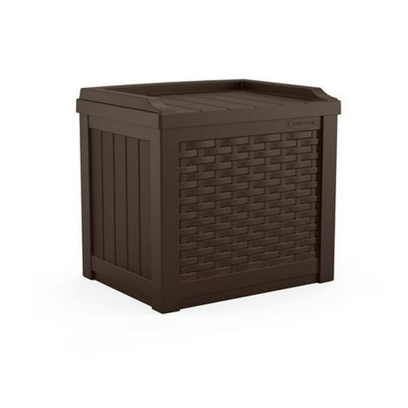 22 Gal. Resin Wicker Deck Box with Seat