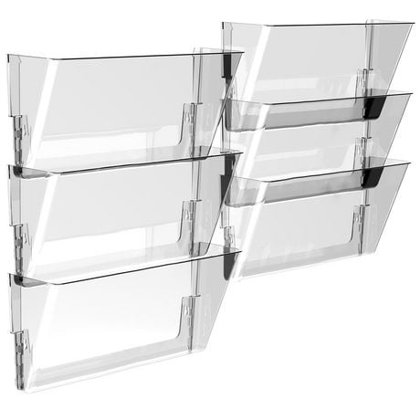 Storex Wall File, Legal Size, Clear, 6-Pack