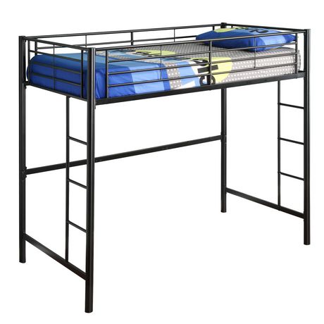 Manor Park Modern Metal Twin Loft Bed, Mainstays Metal Loft Bed Assembly Instructions