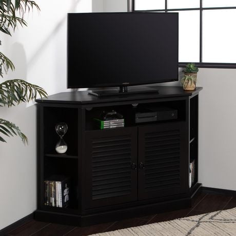 Manor Park Transitional Corner Tv Stand With Storage Cabinets For