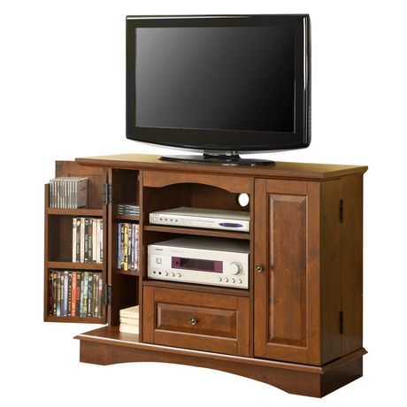 Manor Park Tall Traditional Wood TV Stand with Storage for ...