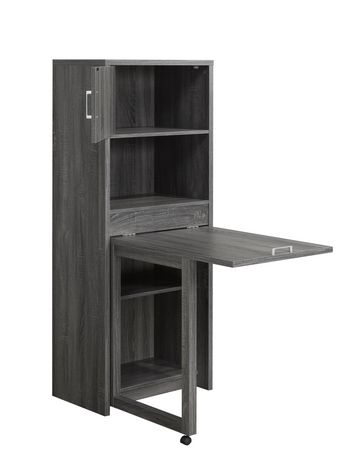 Multi Tier Bookcase With Fold Down Desk, Bookcase With Fold Down Table