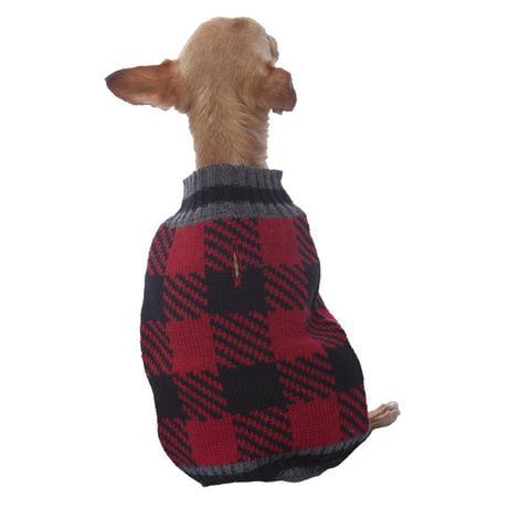 Buffalo plaid dog sweater sale