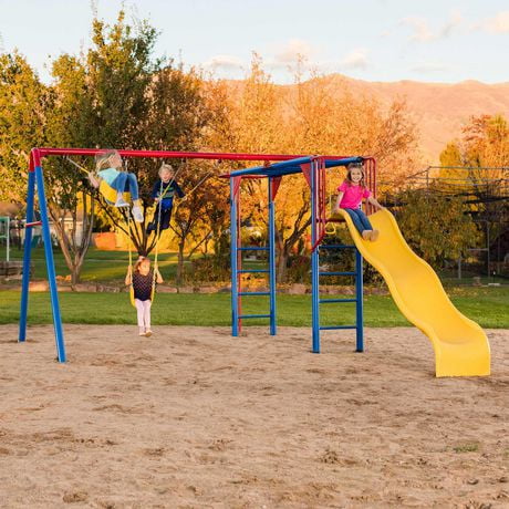 lifetime monkey bar adventure swing set canada