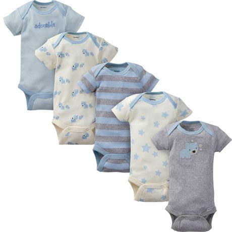 Gerber® Baby Boys' 5-Pack Organic Onesies Bodysuits | Walmart Canada