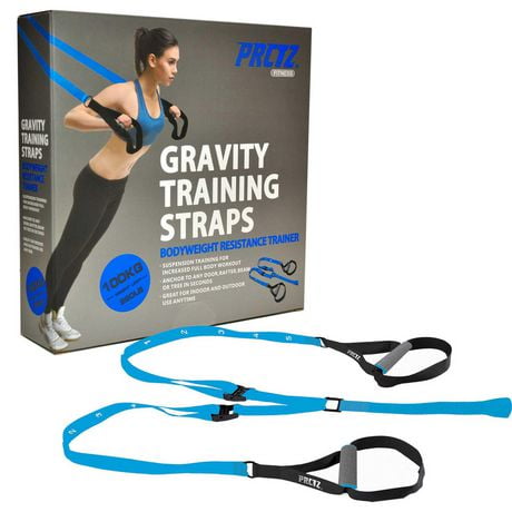 PRCTZ Gravity Training Straps by IBF Iron Body Fitness - TRX-style - Blue
