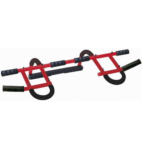 PRCTZ Heavy-Duty Steel Doorway Pull-Up Bar by IBF Iron Body Fitness - Red