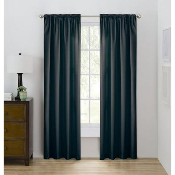 Eclipse Draft Stopper 63" Room Darkening Rod Pocket Window Curtain Panel, 1 Panel: 42"x 63"