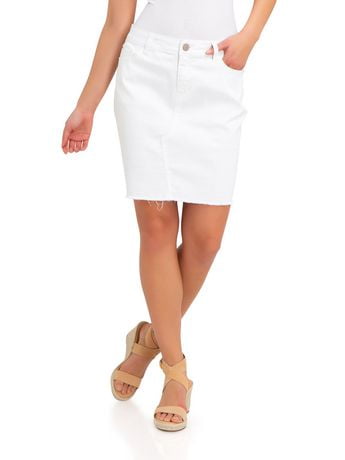 white denim skirt canada