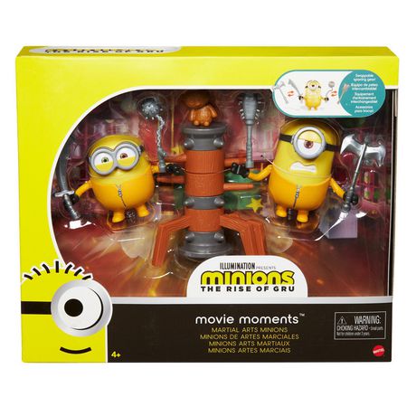 Minions The Rise Of Gru Movie Moments Martial Arts Minions Action Figure Interactive Toy With Articulation Kung Fu Movie Scene Training Accessories Walmart Canada
