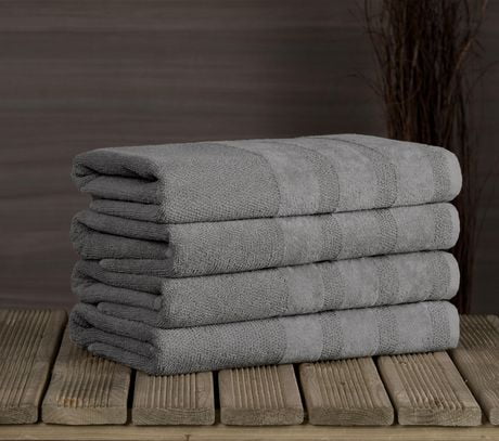 Safdie & Co. Bath Towel Oversized 4PC Warm Grey | Walmart Canada