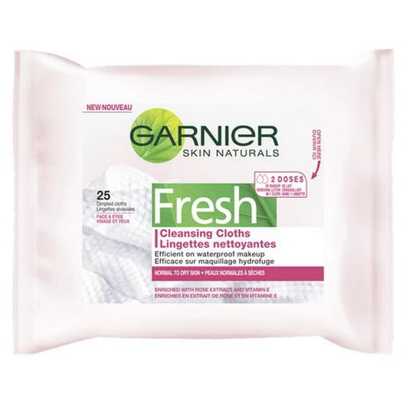 Garnier Skin Naturals Fresh Lingettes Nettoyantes, 25 unité