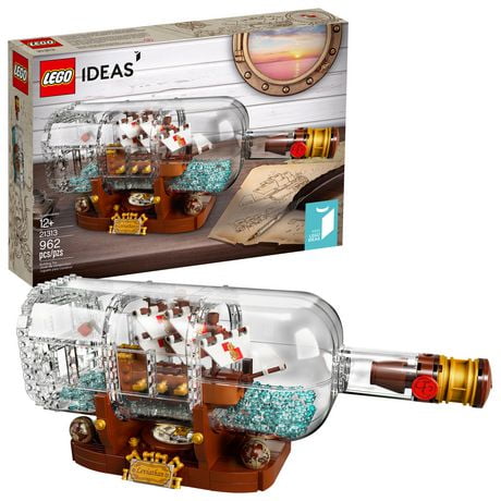 Ens. de construction bateau dans une bouteille LEGO Ideas
