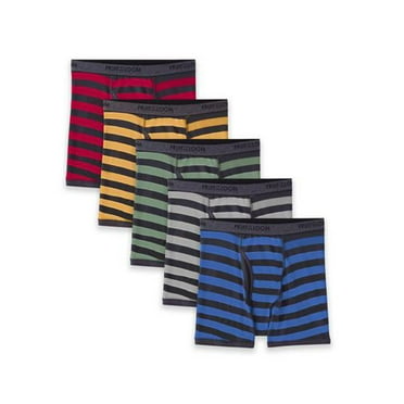 Fruit of the Loom Men's Prints & Stripes Boxer Shorts, 5-Pack, Sizes: S - XL