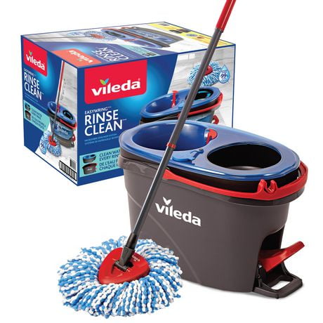 Vileda EasyWring RinseClean Spin Mop System, Two-tank bucket system