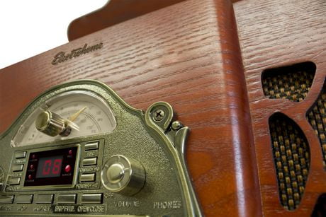 Electrohome Record Player Retro Vinyl Turntable Stereo System, AM/FM