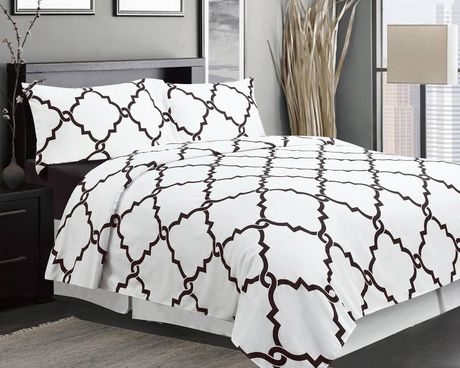 Tesla White 4 Piece Printed Sheet Set | Walmart Canada