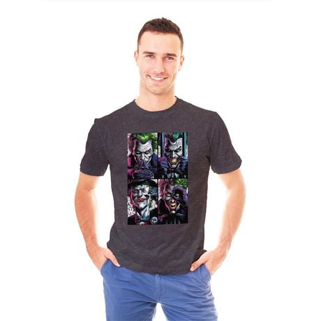 Batman Men's Joker Squares Short Sleeve T-Shirt, Sizes: S-XL