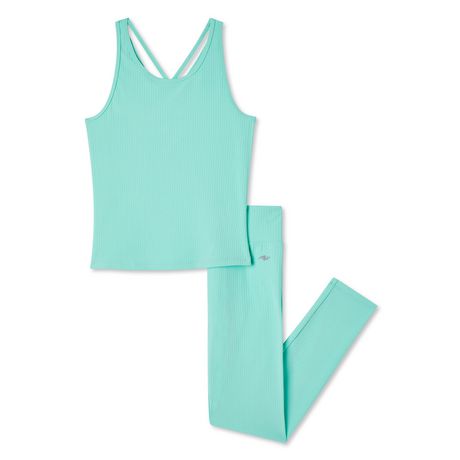  Curved Hem Hoodie & Leggings Set (Color : Mint Green, Size :  Small) : Clothing, Shoes & Jewelry