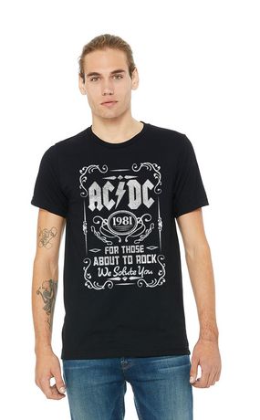 Licensed AC/DC Salute Black Men's T-Shirt | Walmart Canada