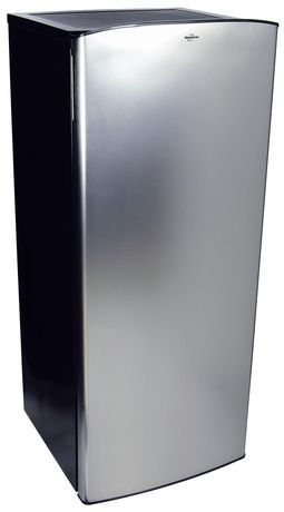 Koolatron 6.2 Cubic Foot (176 Liters) Stainless Steel Refrigerator With Freezer Compartment Silver