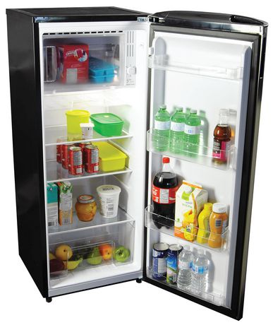 Koolatron 6.2 Cubic Foot (176 Liters) Stainless Steel Refrigerator with ...