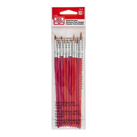 Mod Podge Detail Brush Set, 10 Pc, Mod Podge Detail Brush Set