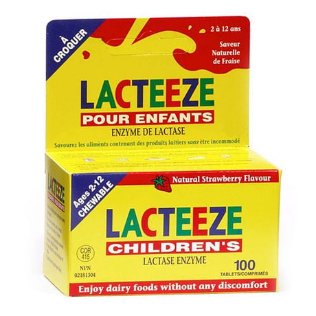 Lacteeze pour enfants Enzymne de lactase pour les enfants