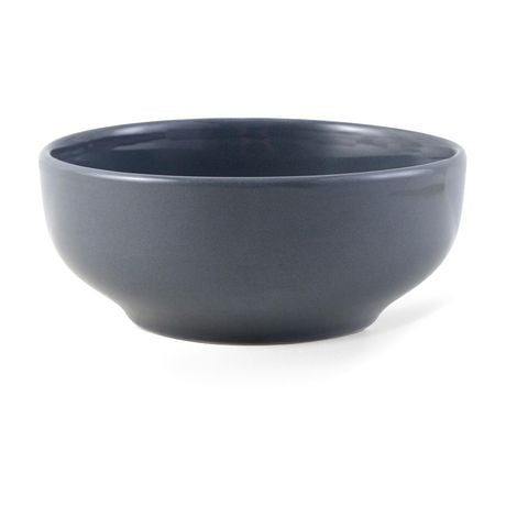 Mainstays Glazed Grey Stoneware Round Dinner Bowl, 6.1”, Color glaze ...