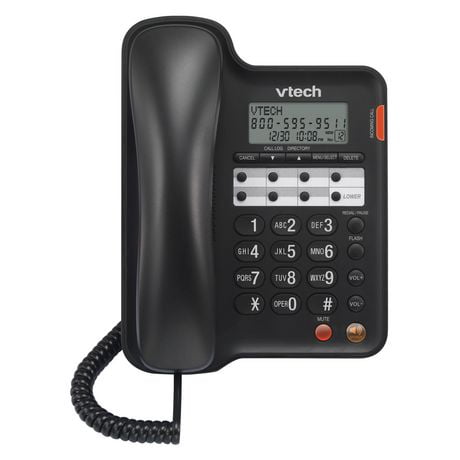VTech CD1153-BK Corded Speakerphone with Caller ID - Black, CD1153-CID
