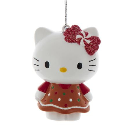 Kurt Adler Hello Kitty Gingerbread Christmas Ornament, Hello Kitty Gingerbrd Ornament