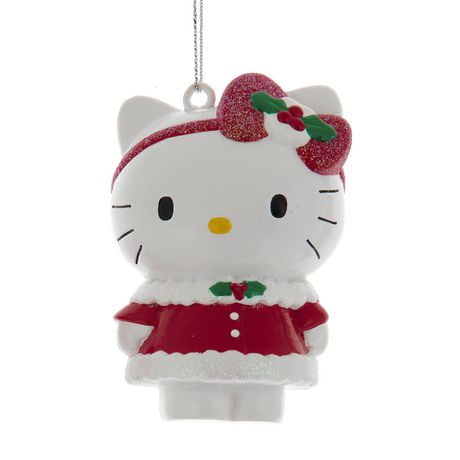 Kurt Adler Hello Kitty Wearing Headband Christmas Ornament, Hello Kitty Headband Ornament